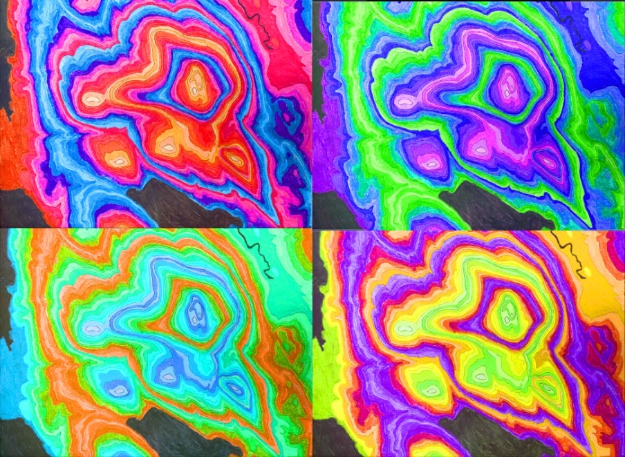 Colorful topographic maps